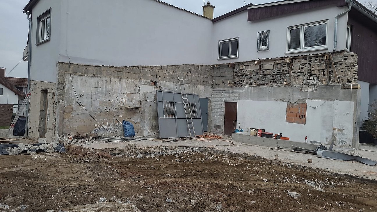 Restaurierte Altbaufassade